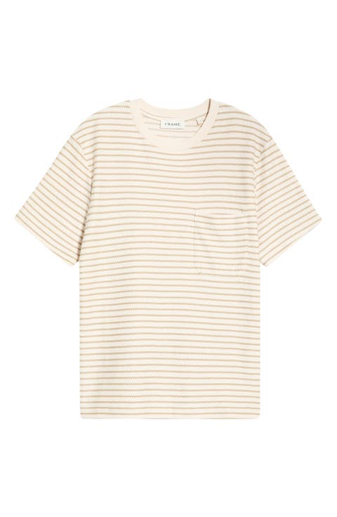 Ribbed Jacquard Stripe T-Shirt