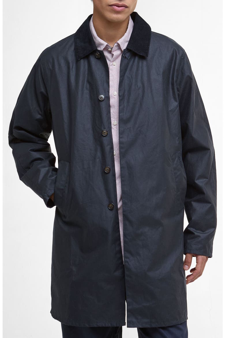 Lorden Waxed Mac Jacket, Main, color, NAVY