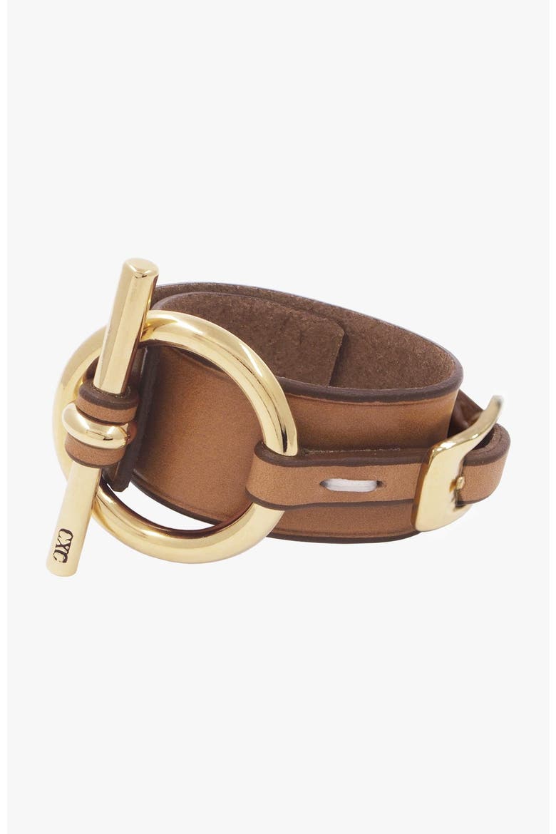 Origins Leather Bracelet, Main, color, Gold