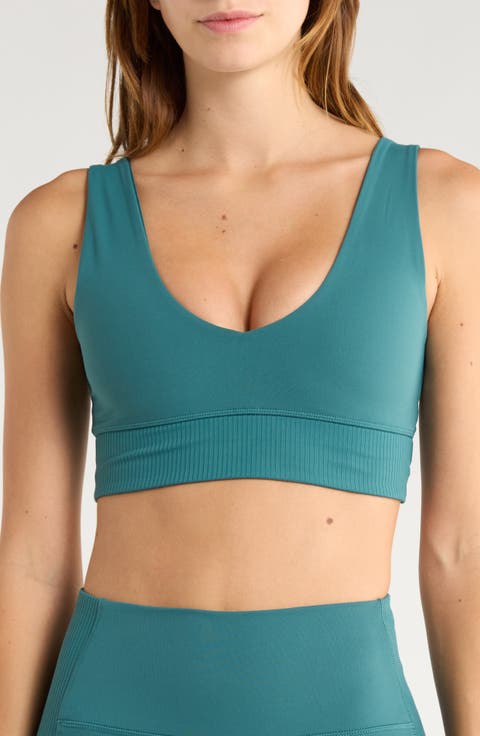 Rib Insert Activewear Bra