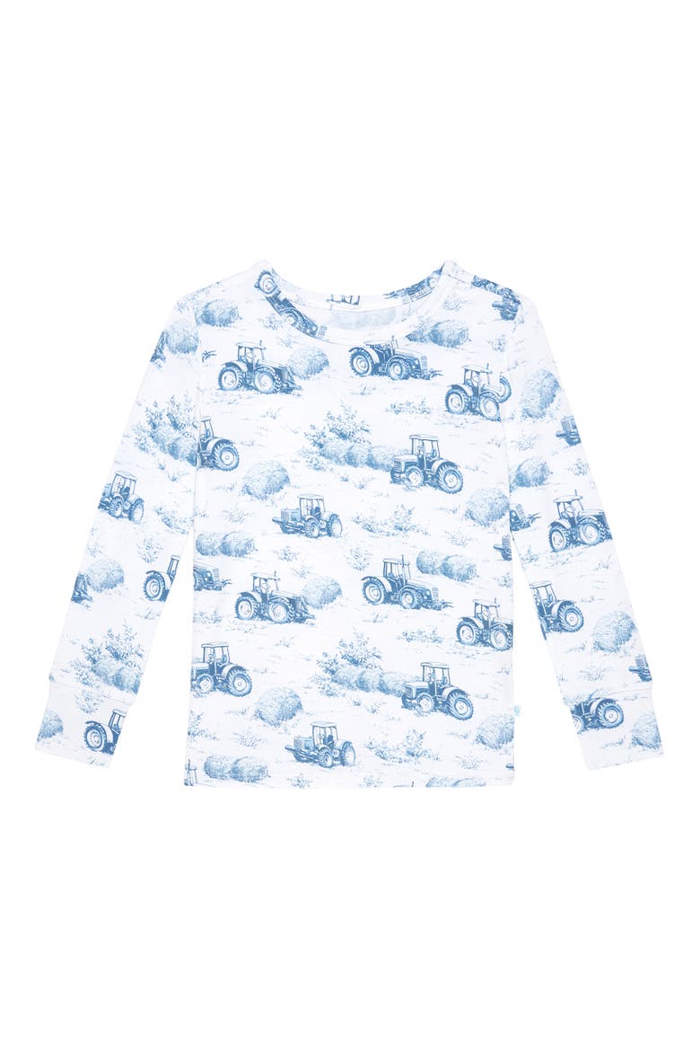 Kids' Print Fitted Two-Piece Pajamas, Alternate, color, HUDSON