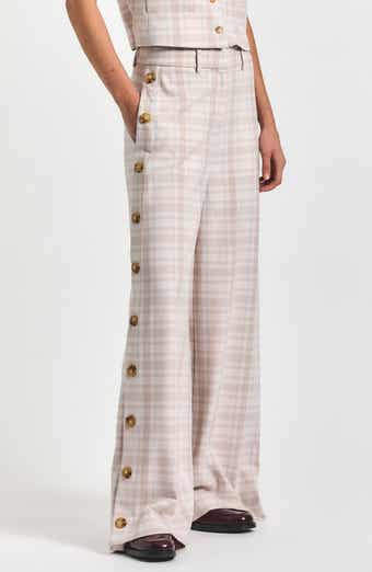 Derek Lam 10 Crosby Carter Button Wide Leg Pants