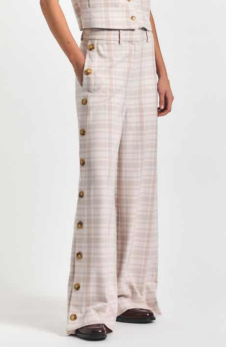 Derek Lam 10 Crosby Carter Button Wide Leg Pants