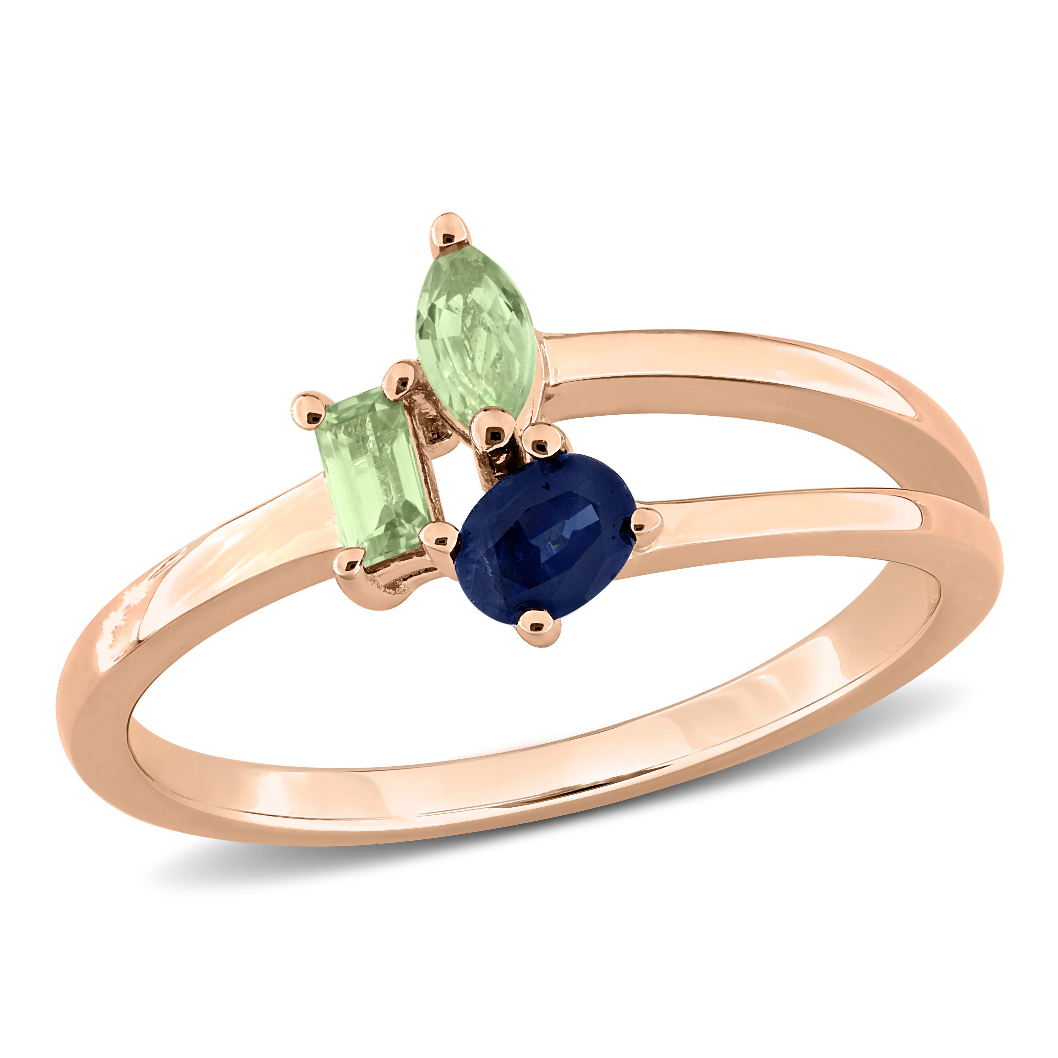 selected Sapphire/Rose-Plated