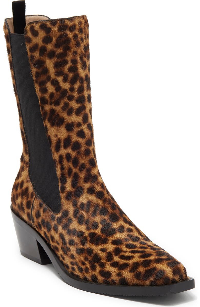 Stuart Weitzman Miley Leopard Print Genuine Calf Hair Boot, Main, color,
