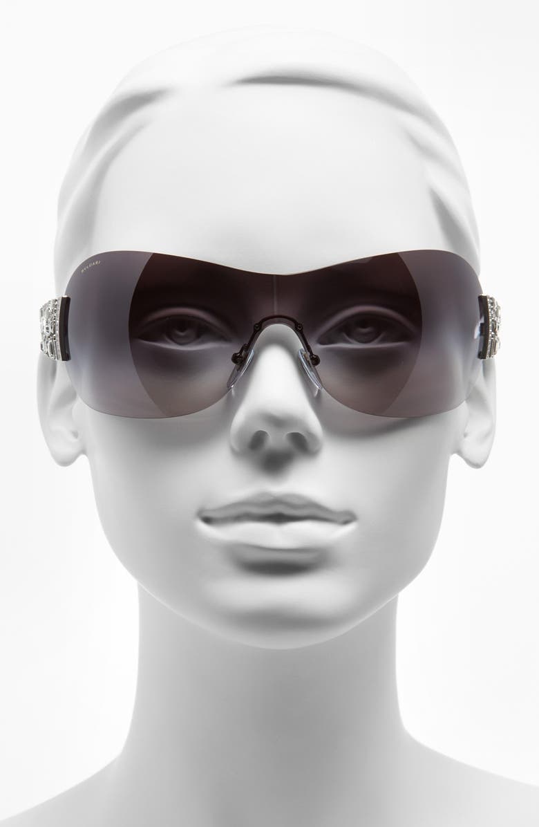 BVLGARI 60mm Shield Sunglasses, Alternate, color,