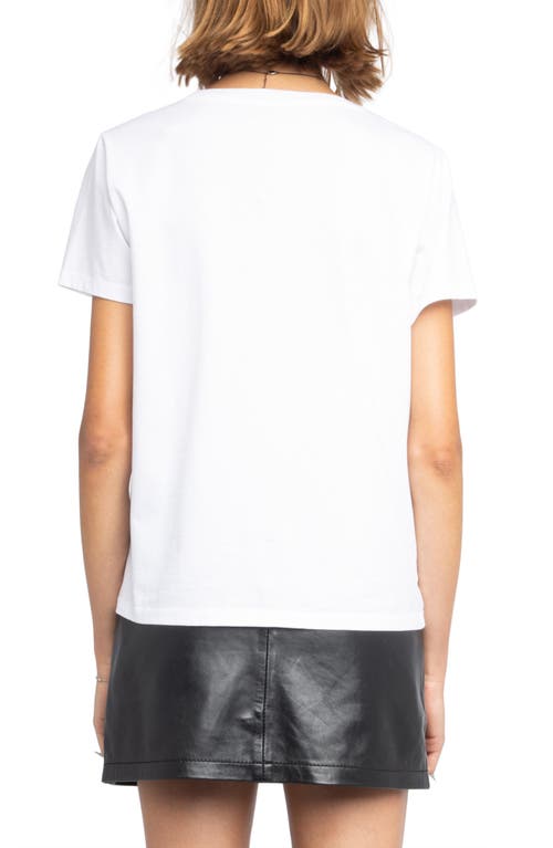 Zadig & Voltaire Alys Crystal Logo T-shirt In White