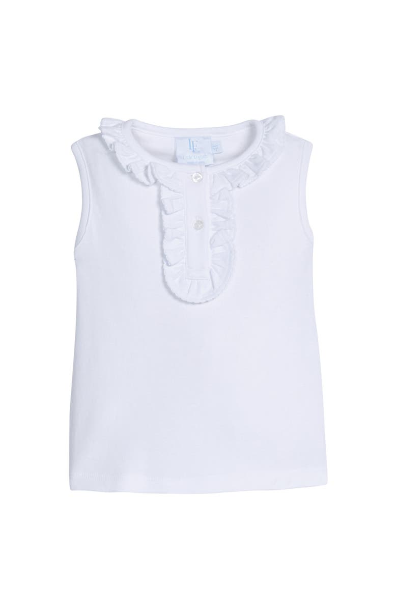 Little English Kids' Ruffled Henley, Main, color, White