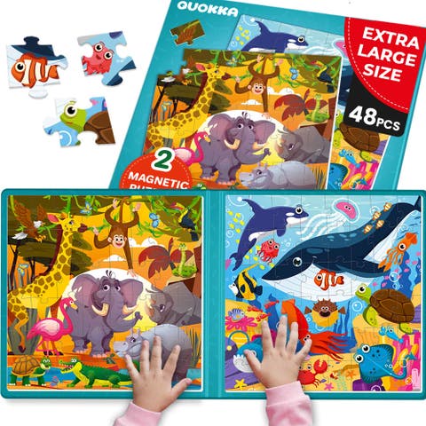Magnetic Jigsaw Puzzle Set - 2x48 Piece