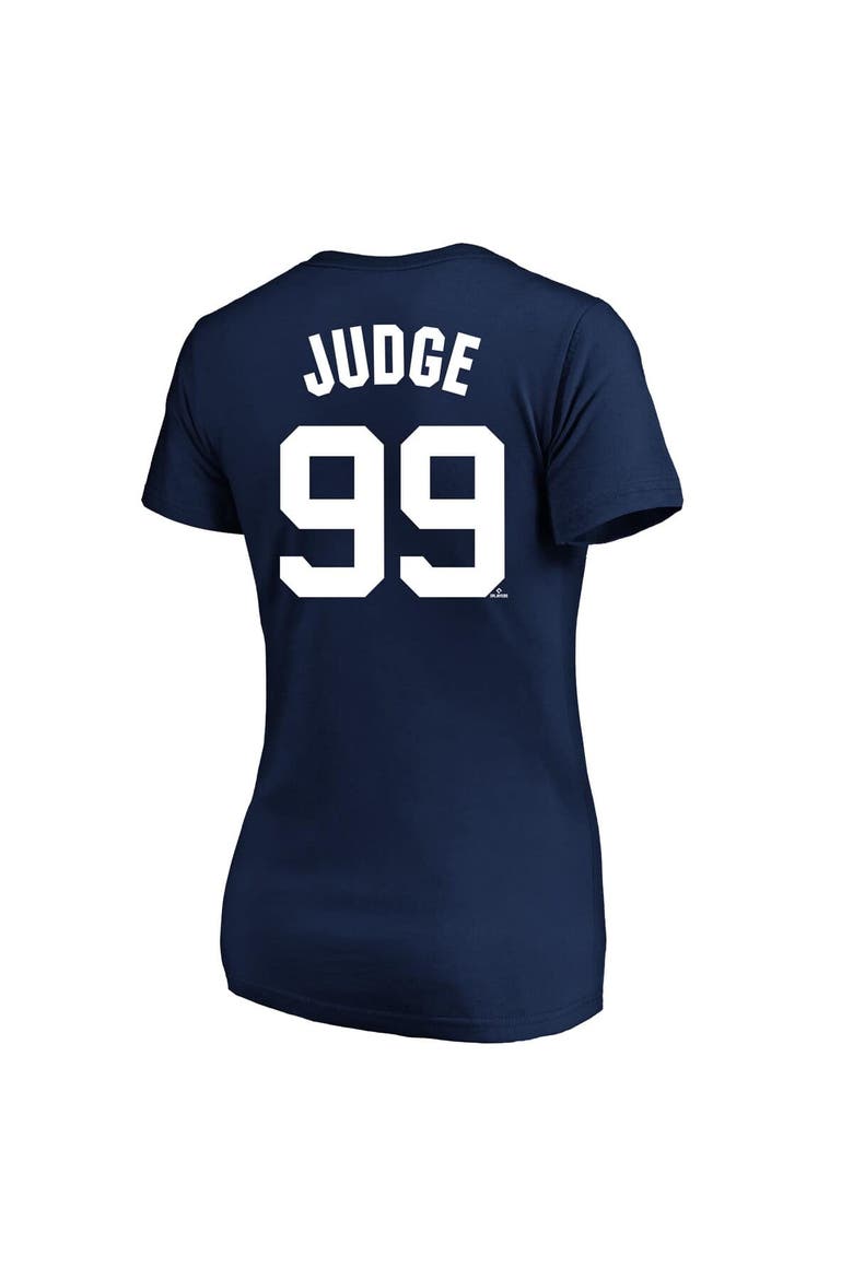 Women's Profile Aaron Judge Navy New York Yankees Plus Size Name & Number V-Neck T-Shirt, Alternate, color, Navy