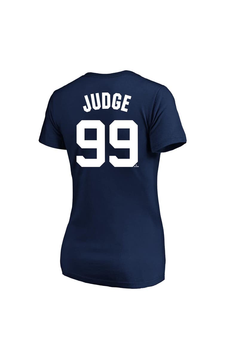PROFILE Women's Profile Aaron Judge Navy New York Yankees Plus Size Name & Number V-Neck T-Shirt, Alternate, color, Navy