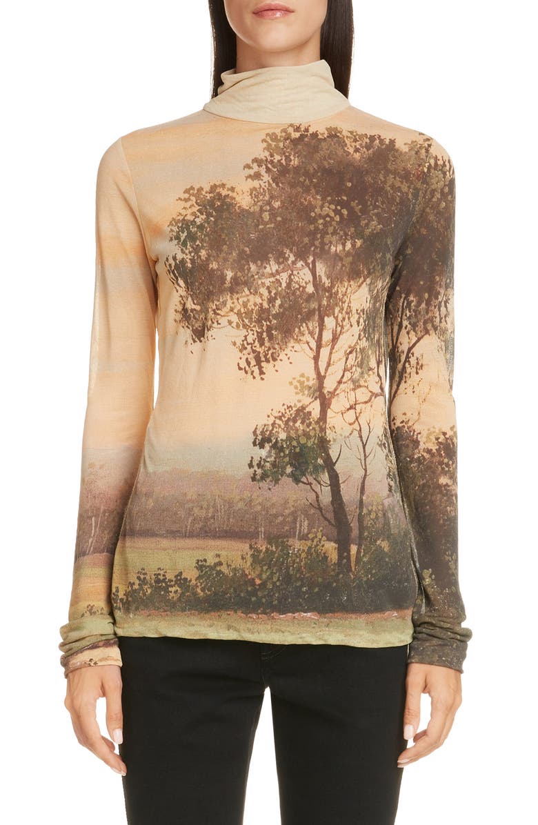 Acne Studios Esamia Print Top, Main, color, 