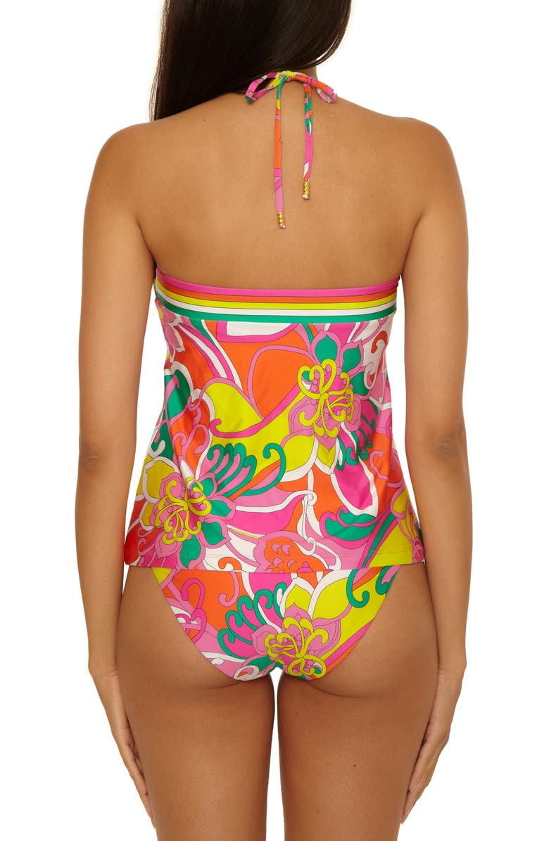 Trina Turk Elara Reversible High-Neck Tankini Top, Alternate, color,