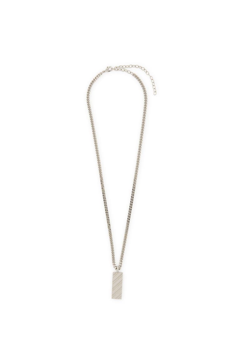 Men's Diag Necklace, Main, color, Silver