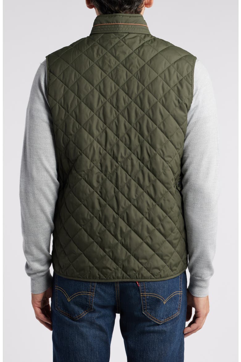 Essex Water Resistant Quilted Vest, Alternate, color, DARK OLIVE