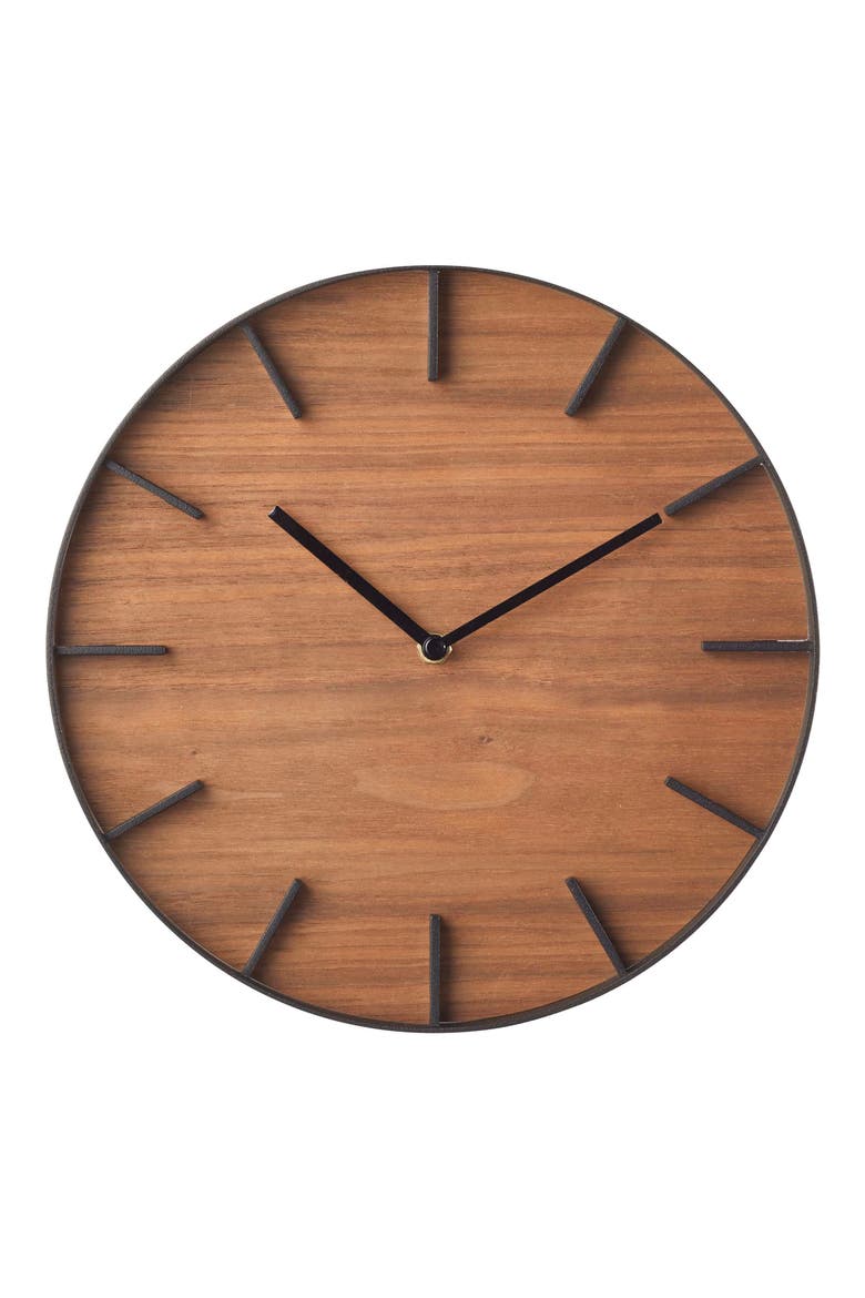 Rin Wall Clock, Main, color, BROWN