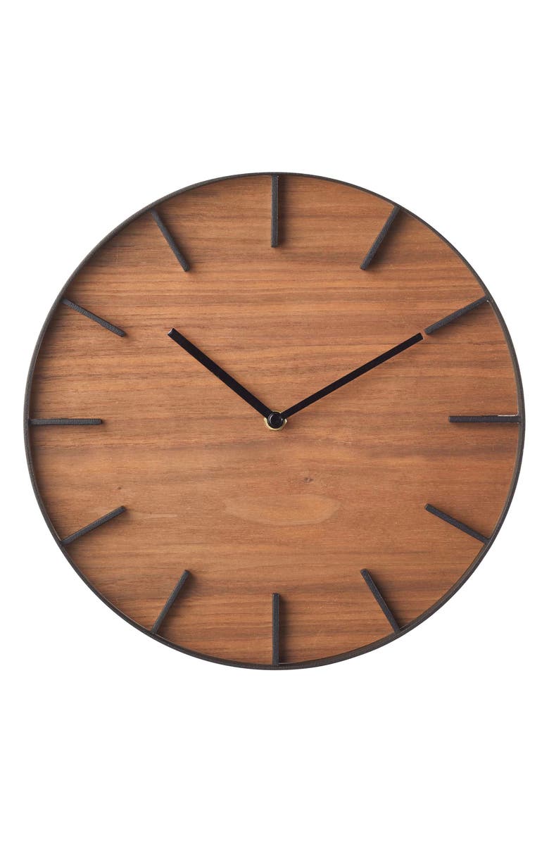 Yamazaki Rin Wall Clock, Main, color, Brown