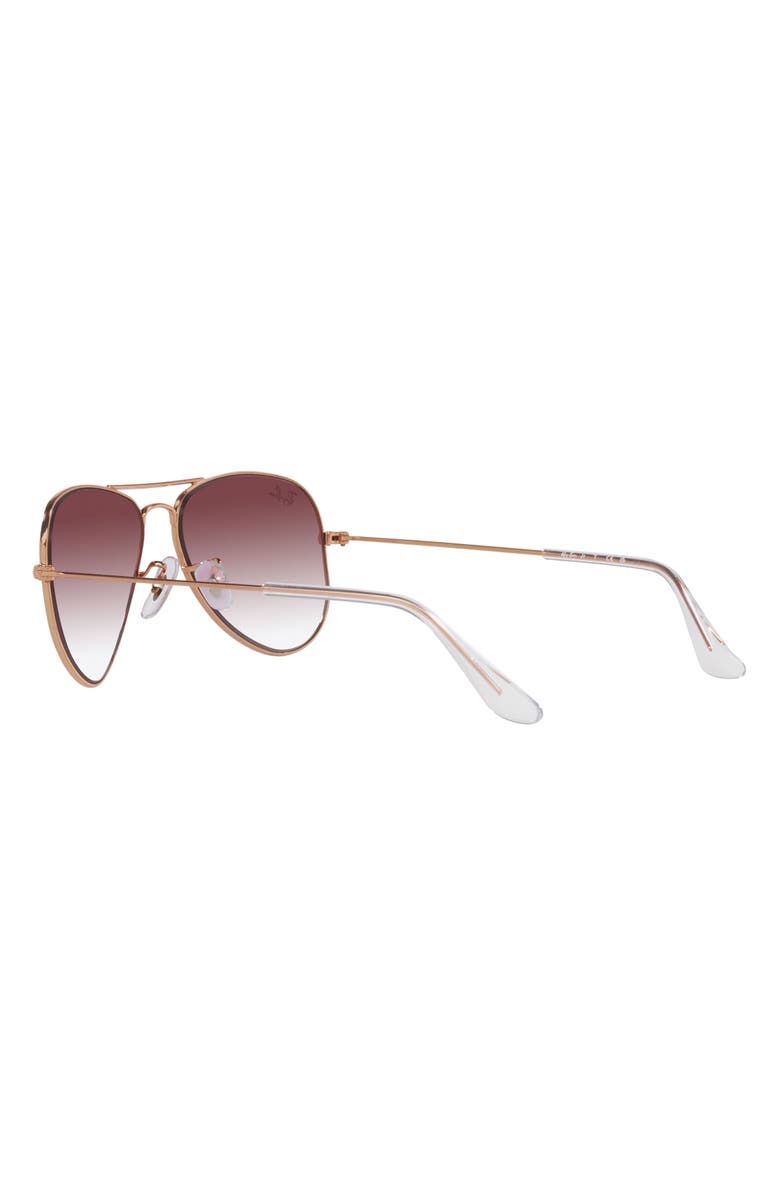 Ray-Ban Junior 52mm Aviator Sunglasses, Alternate, color, Rose Gold