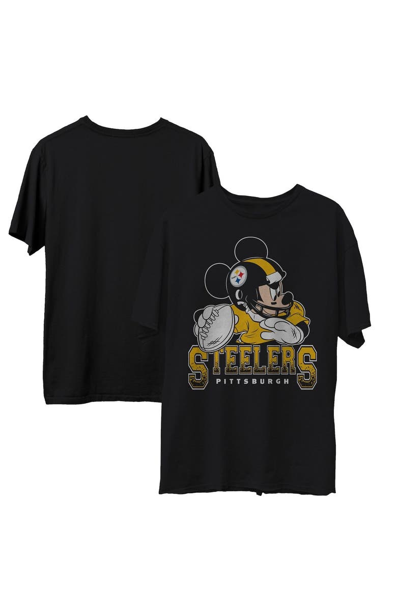 Junk Food Men's Junk Food Black Pittsburgh Steelers Disney Mickey QB T-Shirt, Main, color, 