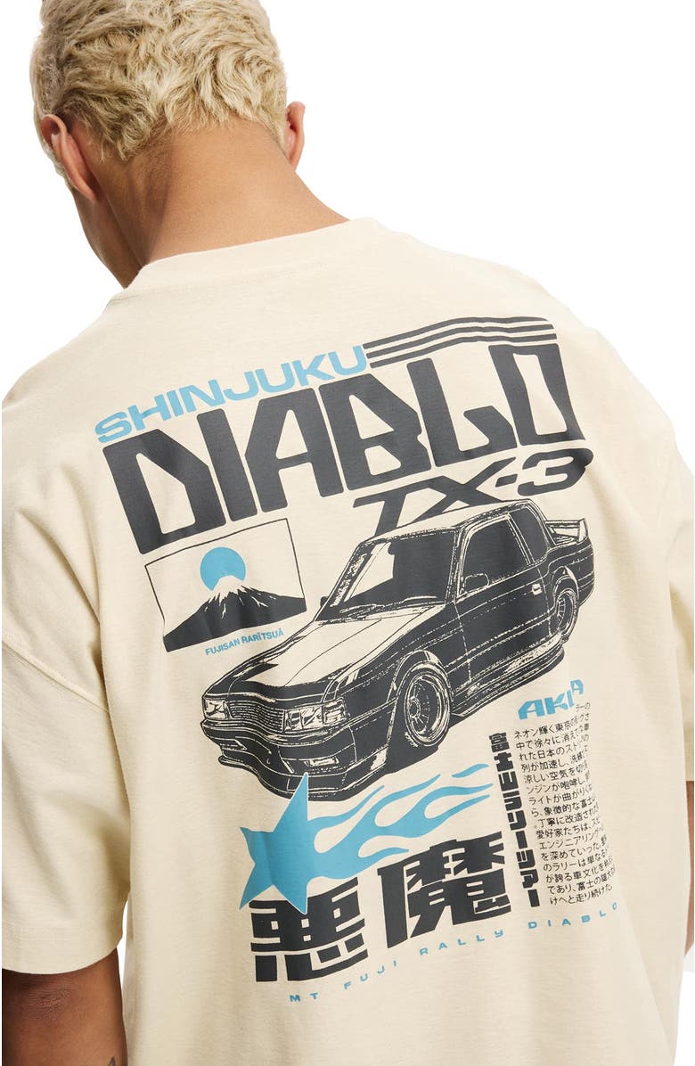 Cotton On Men's Box Fit Graphic T-Shirt, Alternate, color, Creampuff Diablo