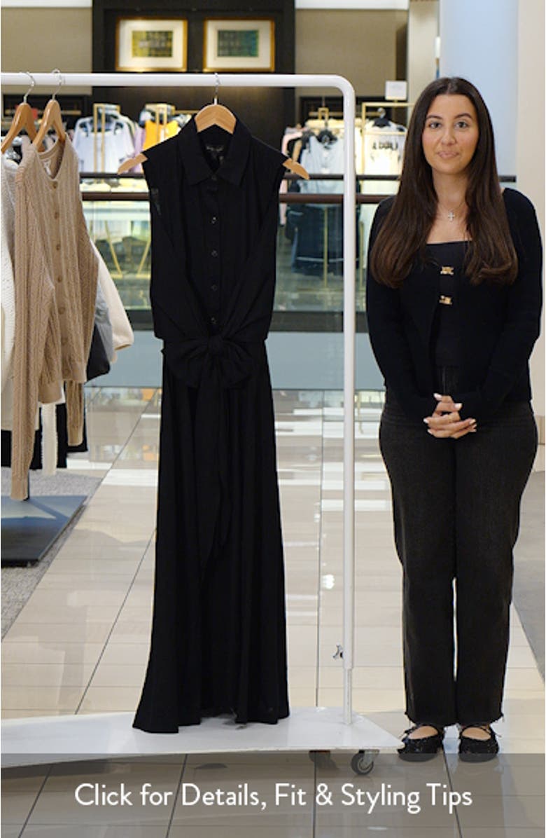 Sleeveless Linen Blend Shirtdress, sales video thumbnail