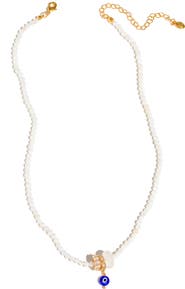 Girls Crew Evil Eye Beaded Necklace