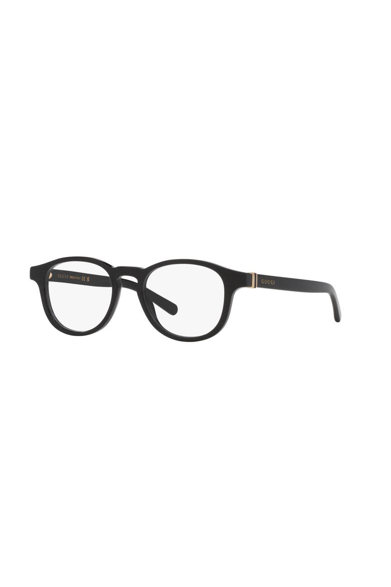 49mm Round optical glasses, Main, color, Black