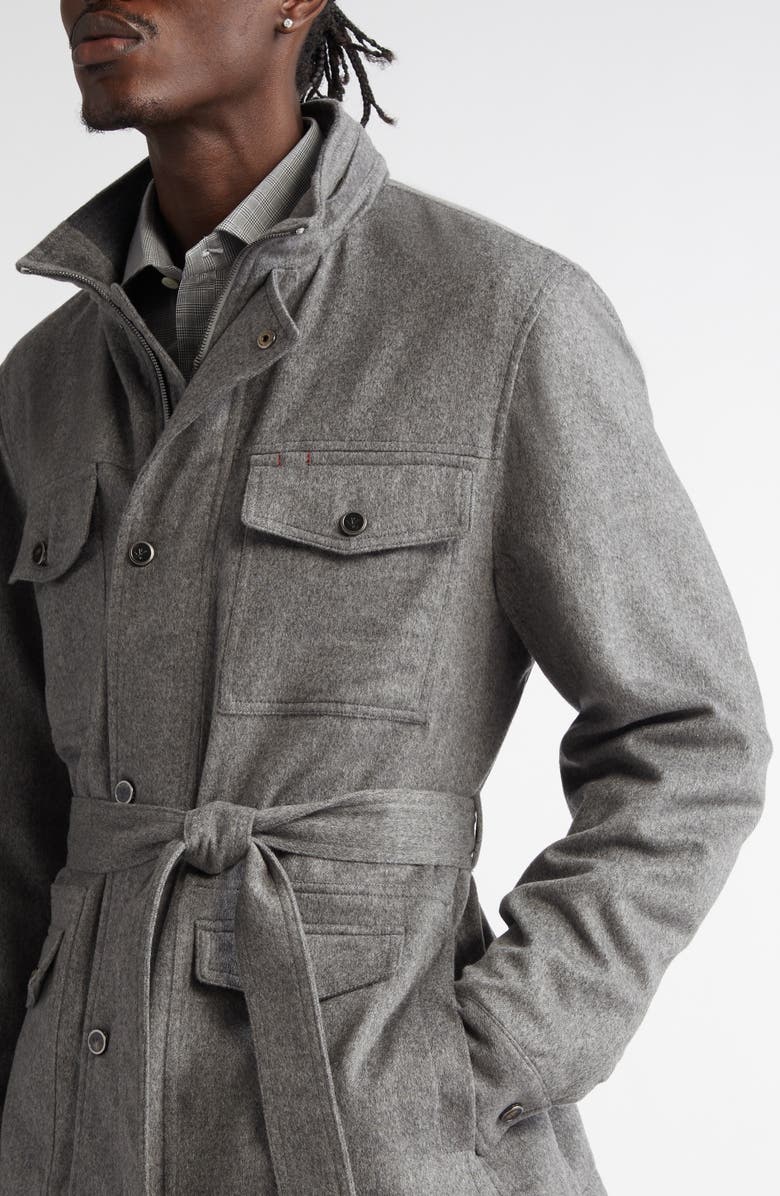 ISAIA Cashmere Field Jacket, Alternate, color, Medium Grey