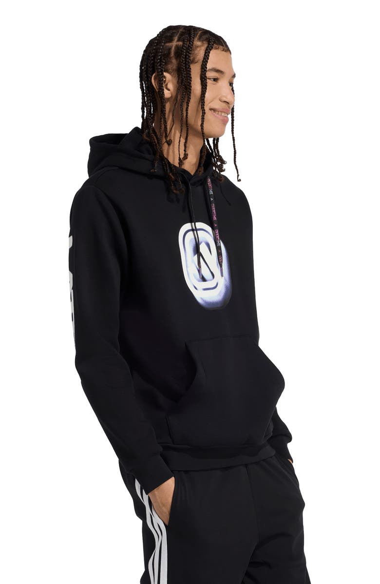 adidas x Overtime Don't Be A Fan Later Graphic Hoodie, Alternate, color, 