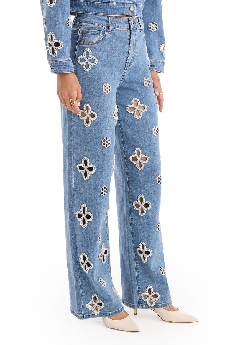 Kaia Pearl High Rise Jean, Alternate, color, Medium Blue