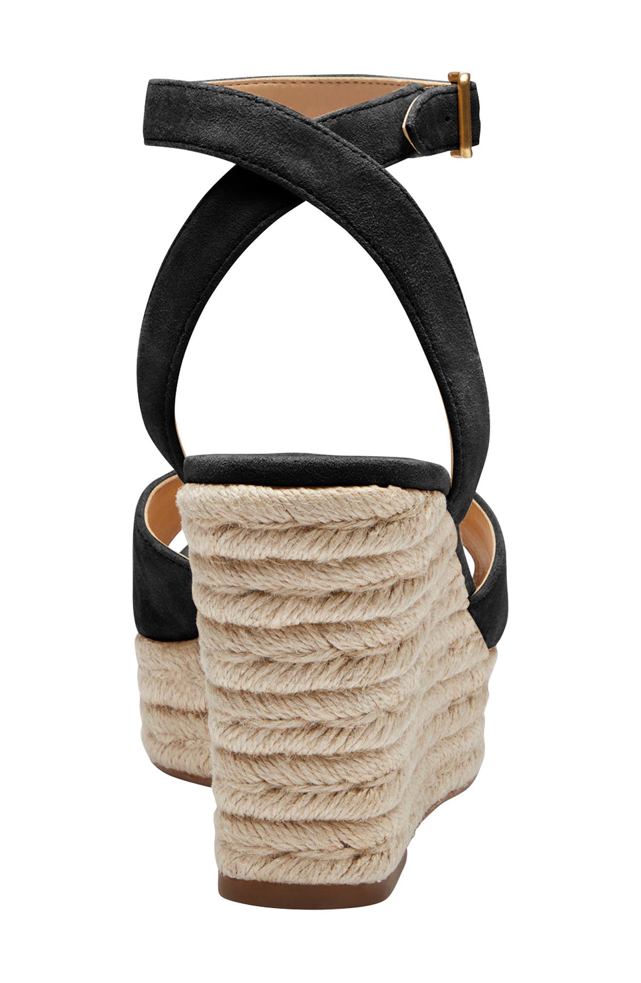 COACH Ankle Strap Espadrille Platform Wedge Sandal, Alternate, color, 