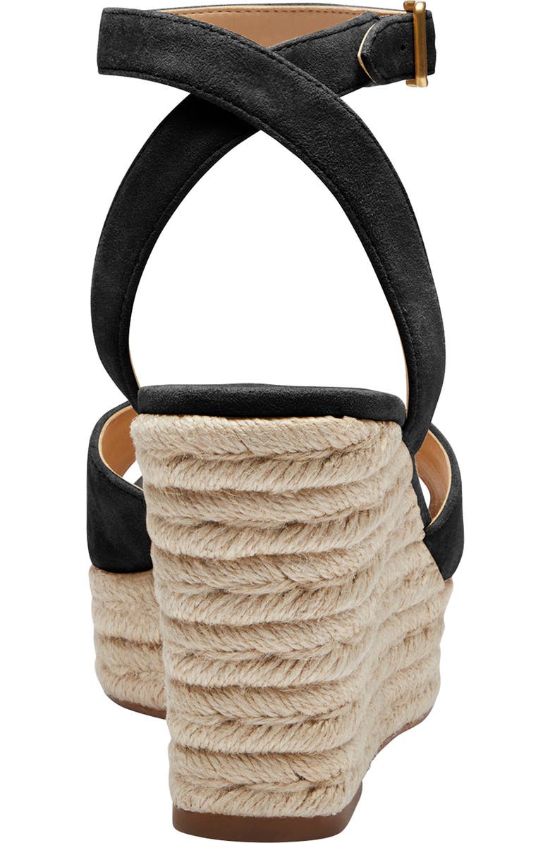 COACH Ankle Strap Espadrille Platform Wedge Sandal, Alternate, color,