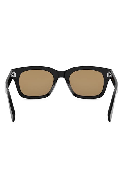 Celine Bold 3 Dots 50mm Square Sunglasses In Brown