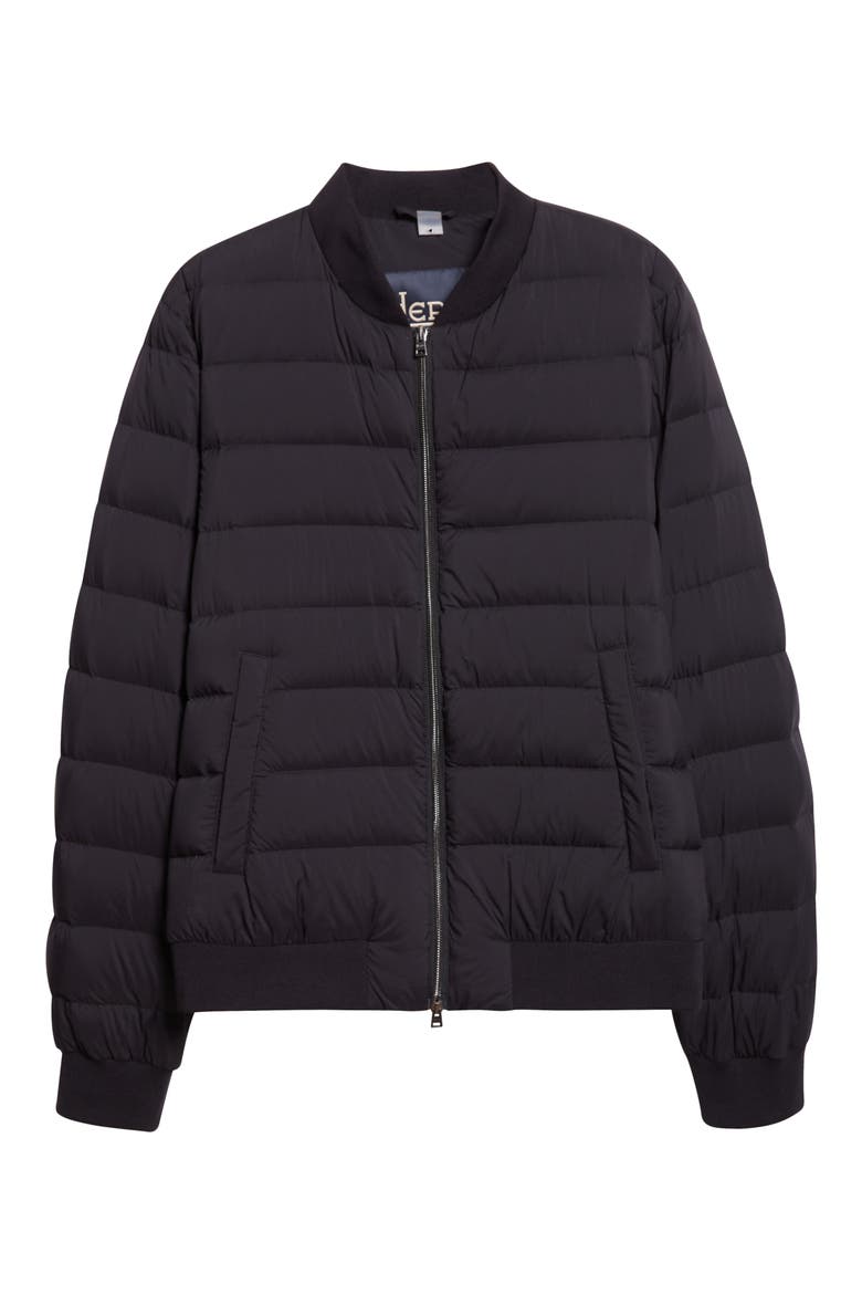 L'Aviatore Matte Nylon Down Puffer Jacket, Alternate, color, BLACK