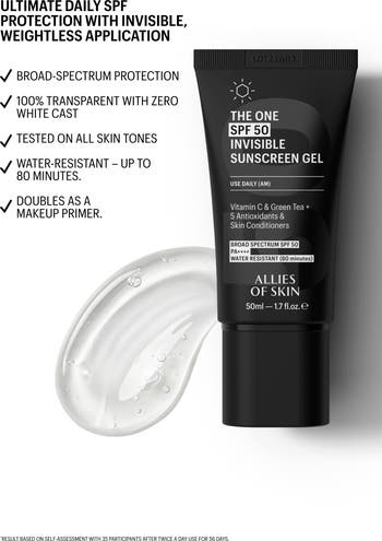 ALLIES OF SKIN The One SPF 50 Invisible Gel Sunscreen | Nordstrom