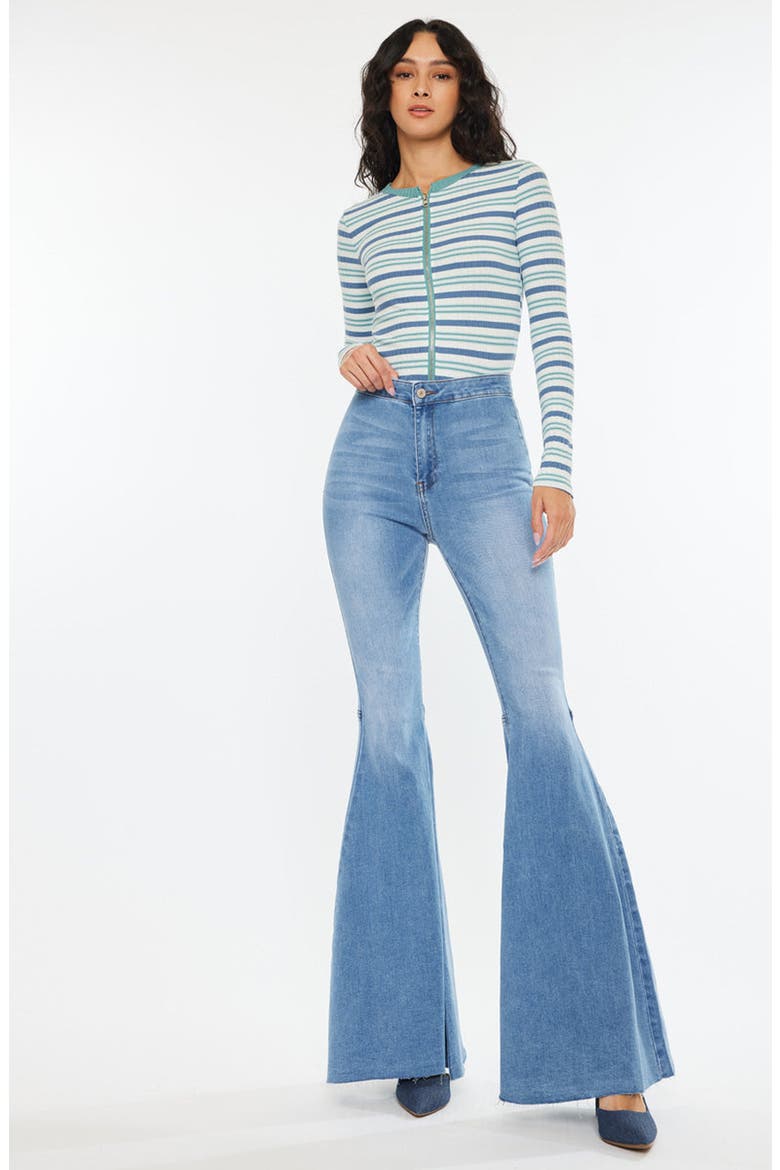 Beverly High Rise Super Flare Jeans, Main, color, Medium Wash
