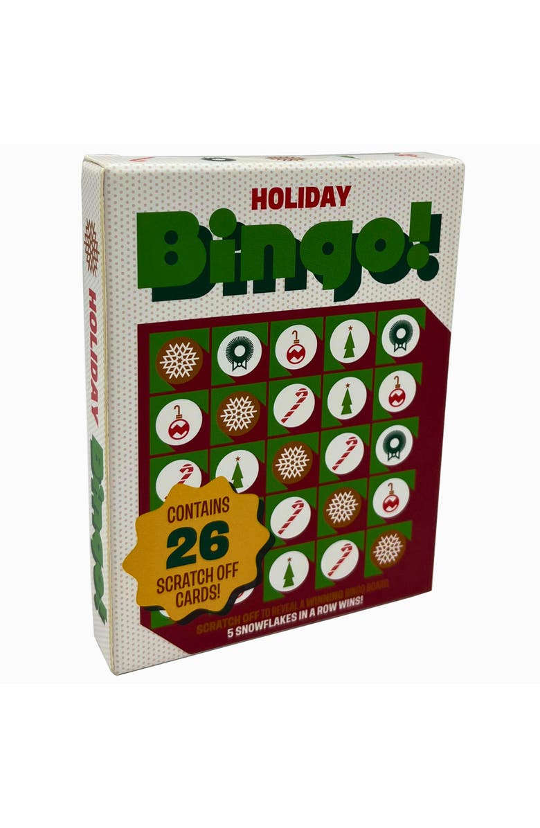 Grand Prix International Holiday Bingo Scratch Card Game26 Cards, Party Game, Win Snowflakes!, Main, color, Multicolored