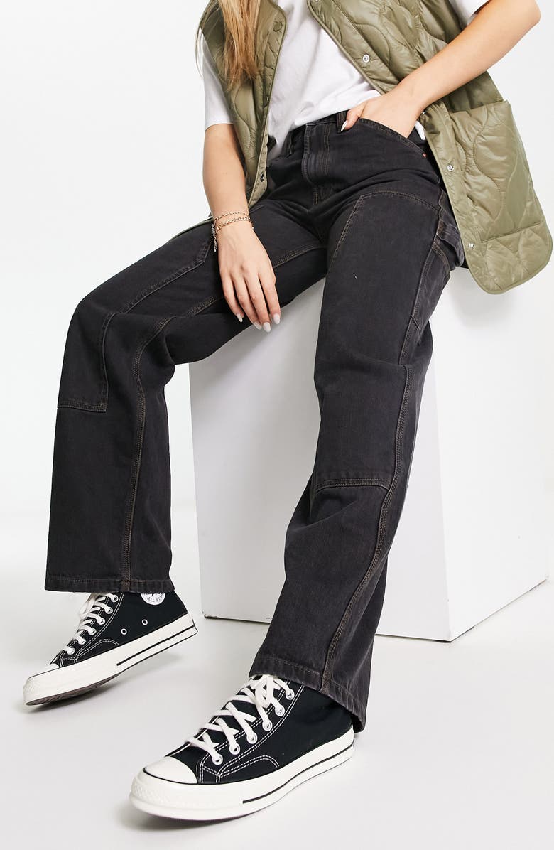 ASOS DESIGN Baggy Carpenter Jeans, Alternate, color, 