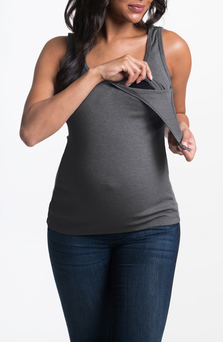 Bun Maternity Maternity/Nursing Tank, Alternate, color,