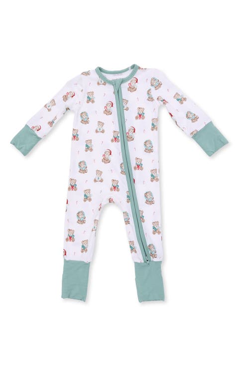 Christmas Teddy Bears Zip Romper
