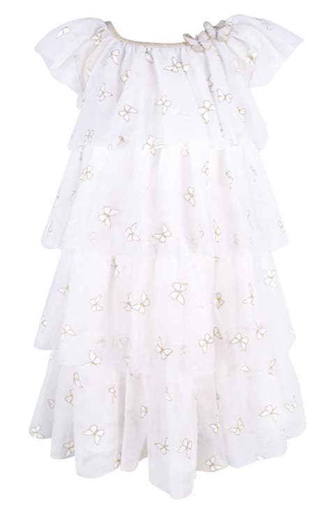 Kids' Embroidered Butterfly Tiered Party (Little Kid)