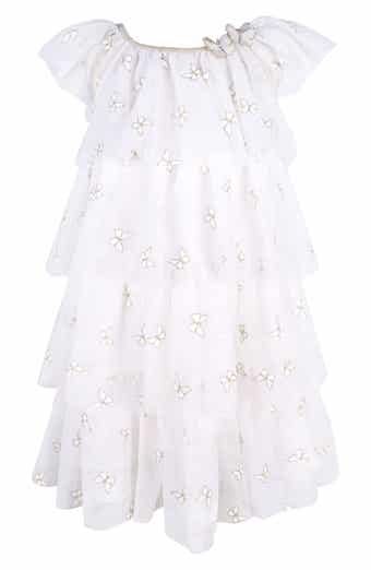 Zunie Kids' Embroidered Butterfly Tiered Party