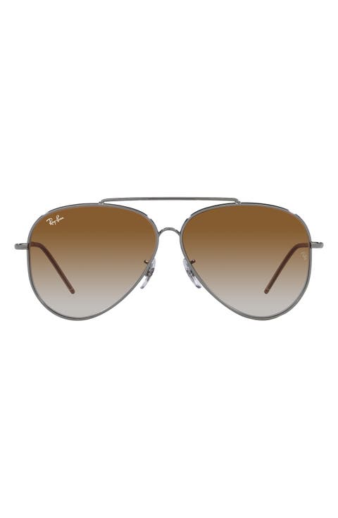 Reverse 59mm Gradient Aviator Sunglasses