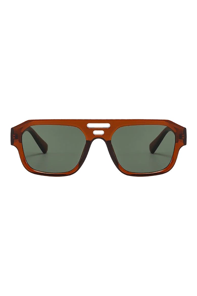 Alix 54mm Polarized Aviator Sunglasses, Main, color, BROWN/OLIVE