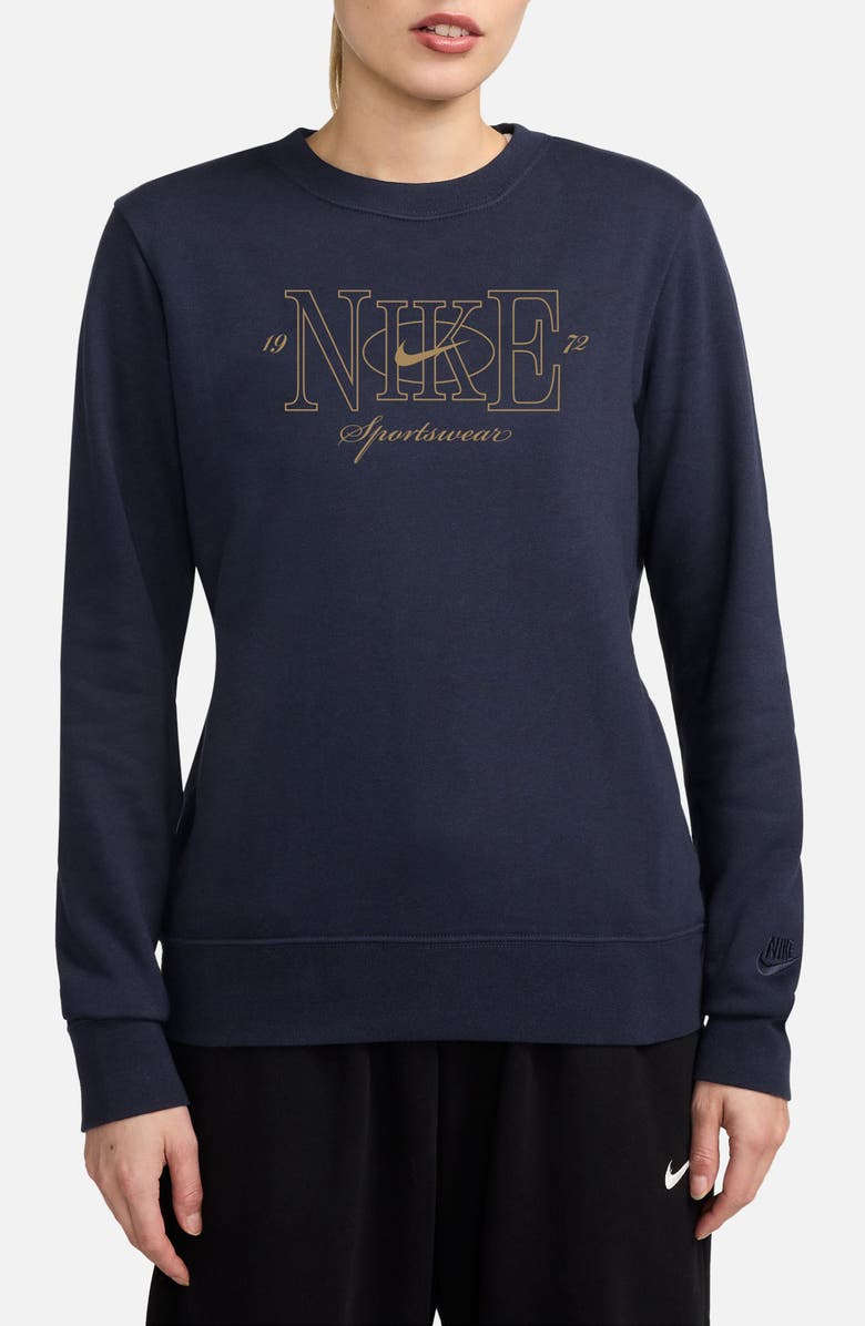 Nike Sportswear Club Fleece Sweatshirt, Main, color, Obsidian