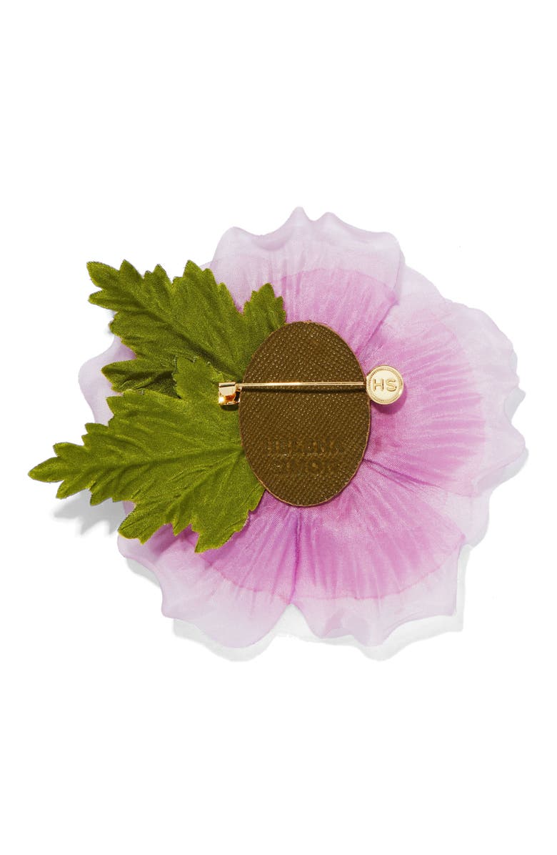 Helena Simon The Lavender Anemone Floral Brooch, Alternate, color, Lavender