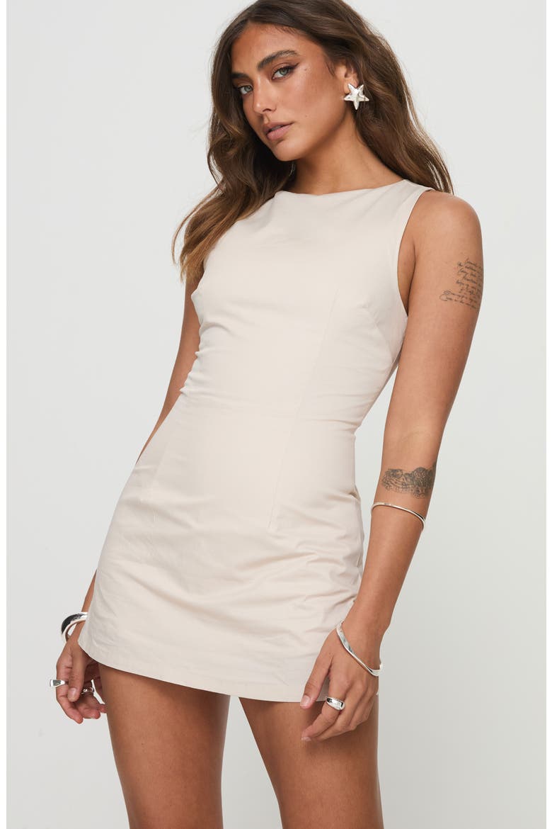 Yumiko Skirted Organic Cotton Romper, Alternate, color, CREAM