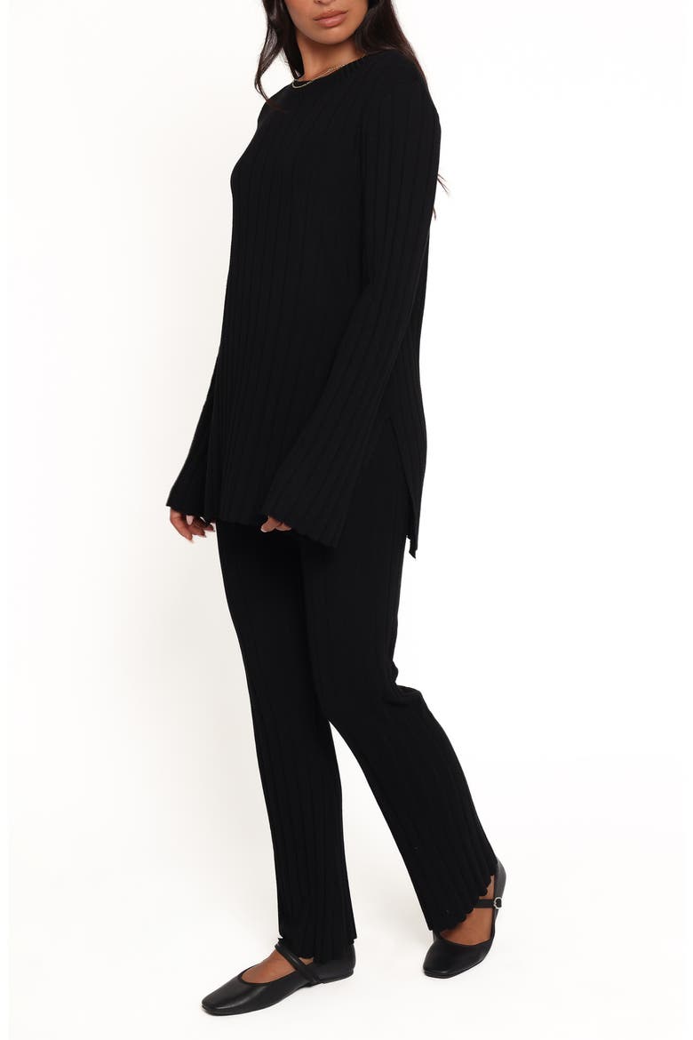 Silvie Rib Pajamas, Alternate, color, BLACK
