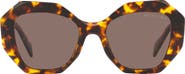 Prada 53mm Polarized Irregular Sunglasses