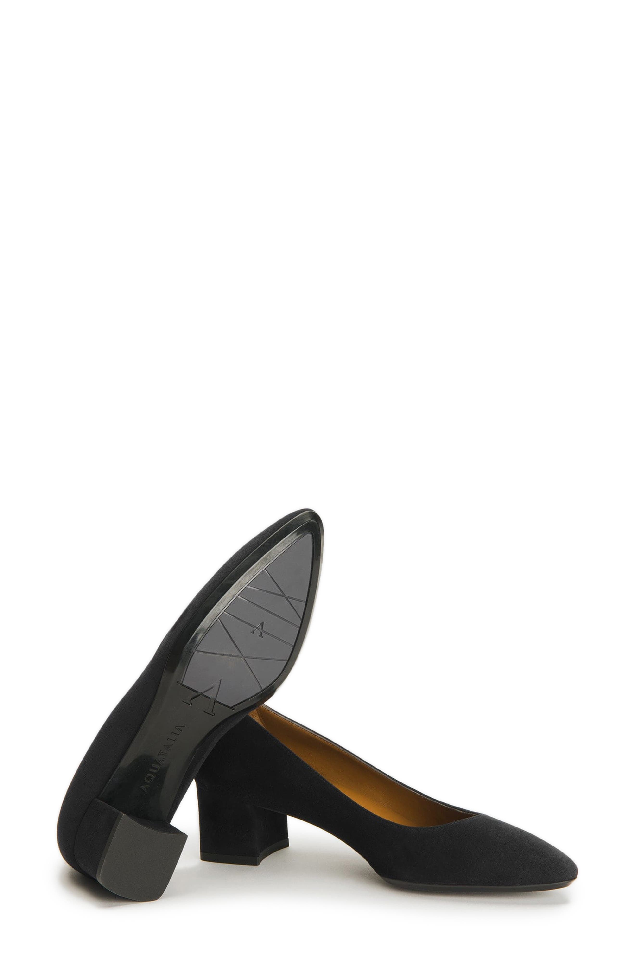 Aquatalia Pasha Weatherproof Pump, Alternate, color, Black Suede /Black